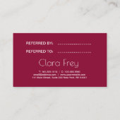 Elegant modern roos gouden lippen en make-up aanbevelingskaartje (Achterkant)