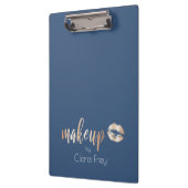 Elegant modern roos gouden lippen en make-up klembord (Links)