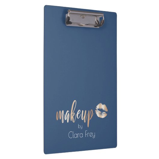 Elegant modern roos gouden lippen en make-up klembord (Rechts)