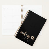 Elegant modern roos gouden lippen en make-up planner (Display)