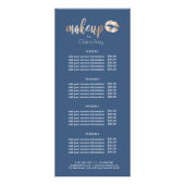 Elegant modern roos gouden lippen en make-up reclamekaart (Voorkant)