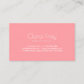 Elegant modern roos gouden lippen en make-up visitekaartje (Achterkant)