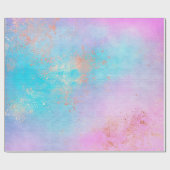 Elegant modern roos gouden waterverf kleurrijk cadeaupapier (Vlak)