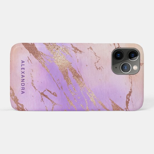 Elegant modern roos gouden waterverf kleurrijk Case-Mate iPhone case (Achterkant (horizontaal))