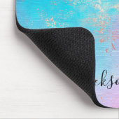 Elegant modern roos gouden waterverf kleurrijk muismat (Hoek)