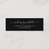 Elegant modern roos goudglitter make-up artiest mini visitekaartje (Achterkant)