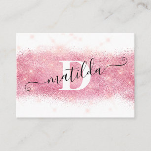 Elegant modern roos goudglitter make-up artiest visitekaartje