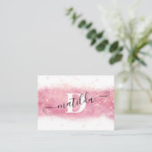 Elegant modern roos goudglitter make-up artiest visitekaartje (Staand voorkant)