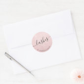 Elegant modern roos goudglitter zweeft ronde sticker (Envelop)