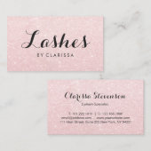 Elegant modern roos goudglitter zweeft visitekaartje (Voorkant / Achterkant)