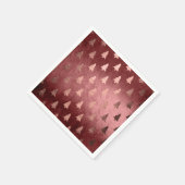 Elegant modern roos goudkerstboompatroon servet (Hoek)