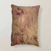Elegant modern roos goudmarmer accent kussen (Achterkant (Verticaal))