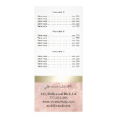 Elegant modern roos goudmarmer ananas reclamekaart (Achterkant)