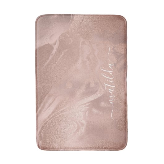 Elegant modern roos goudmarmer badmat (Voorkant Verticaal)