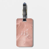 Elegant modern roos goudmarmer bagagelabel (Achterkant verticaal)