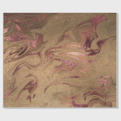 Elegant modern roos goudmarmer cadeaupapier (Vlak)