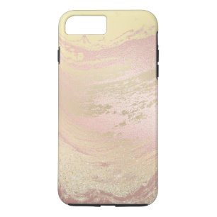 Elegant modern roos goudmarmer iPhone 8/7 plus hoesje