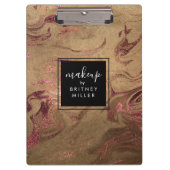 Elegant modern roos goudmarmer klembord (Voorkant)