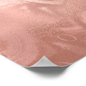 Elegant modern roos goudmarmer poster (Hoek)