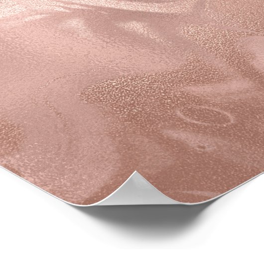 Elegant modern roos goudmarmer poster (Hoek)