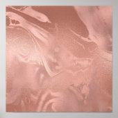 Elegant modern roos goudmarmer poster (Voorkant)