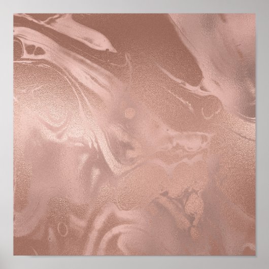 Elegant modern roos goudmarmer poster (Voorkant)