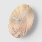 Elegant modern roos goudmarmer ronde klok (Hoek)
