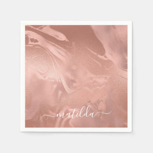 Elegant modern roos goudmarmer servet