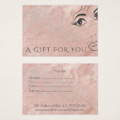 Elegant modern roos goudmarmer visitekaartje (Voorkant /achterkant)