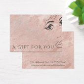 Elegant modern roos goudmarmer visitekaartje (Bureau)