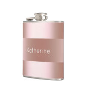 Elegant modern roos goudpatroon heupfles (Links)