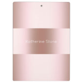 Elegant modern roos goudpatroon klembord (Achterkant)