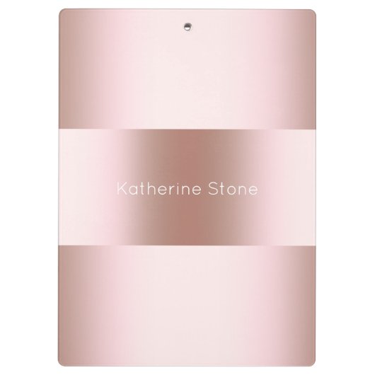 Elegant modern roos goudpatroon klembord (Achterkant)