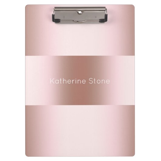 Elegant modern roos goudpatroon klembord (Voorkant)