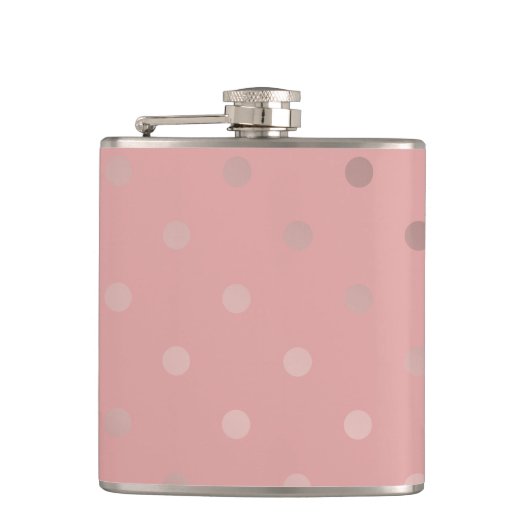 elegant modern roos goudpolka - puntpatroon heupfles (Voorkant)