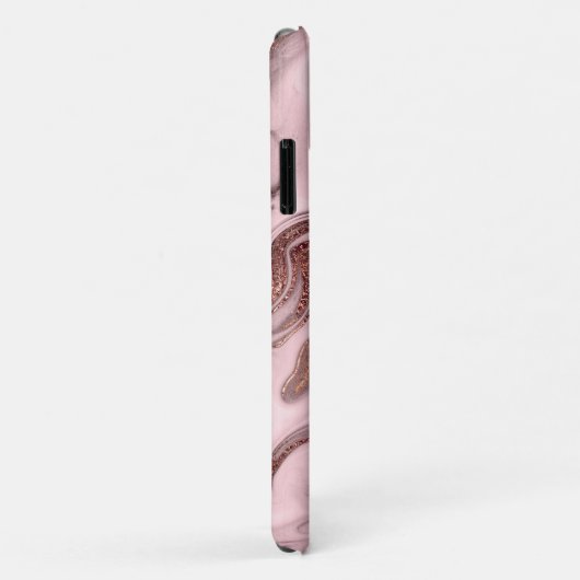 Elegant modern roos goudroze marmer Case-Mate iPhone case (Achterkant/rechts)