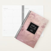 Elegant modern roos goudroze marmer planner (Display)
