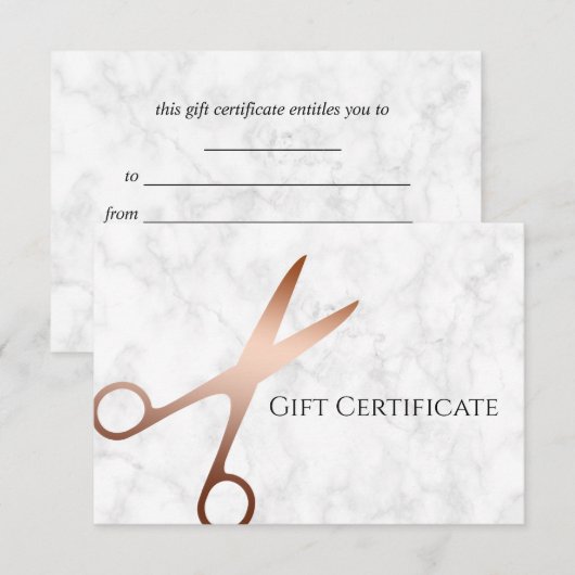 Elegant modern roos goudschaar (Voorkant / Achterkant)