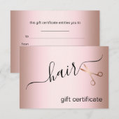 Elegant modern roos goudschaar (Voorkant / Achterkant)