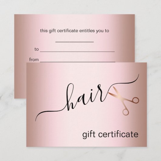 Elegant modern roos goudschaar (Voorkant / Achterkant)