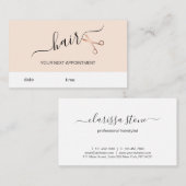 Elegant modern roos goudschaar afsprakenkaartje (Voorkant / Achterkant)