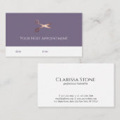 Elegant modern roos goudschaar afsprakenkaartje (Voorkant / Achterkant)