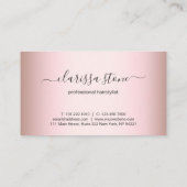 Elegant modern roos goudschaar afsprakenkaartje (Achterkant)