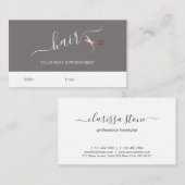 Elegant modern roos goudschaar afsprakenkaartje (Voorkant / Achterkant)