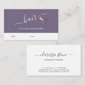 Elegant modern roos goudschaar afsprakenkaartje (Voorkant / Achterkant)