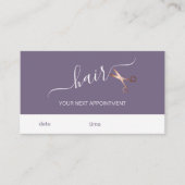 Elegant modern roos goudschaar afsprakenkaartje (Voorkant)