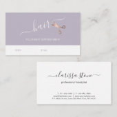 Elegant modern roos goudschaar afsprakenkaartje (Voorkant / Achterkant)