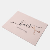 Elegant modern roos goudschaar deurmat (Schuin)