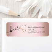 Elegant modern roos goudschaar etiket (Insitu)