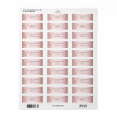 Elegant modern roos goudschaar etiket (Full Sheet)